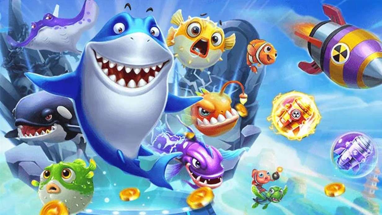 หน้าจอเกมยิงปลาพร้อมเป้าหมายใน hubjoker888